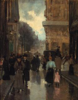 Floris Arntzenius - De Spuistraat met gezicht naar het Plein, The Hague