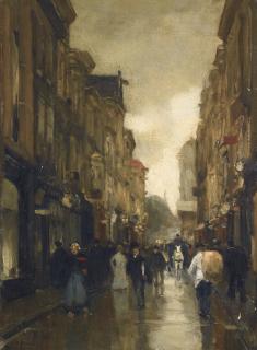 Floris Arntzenius - Dutch Figures In The Spuistraat, The Hague
