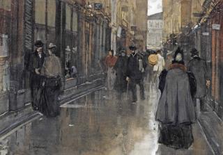 Floris Arntzenius - Elegant Figures In The Spuistraat, The Hague