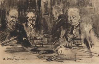 Floris Arntzenius - Four gentlemen in Pulchri, The Hague