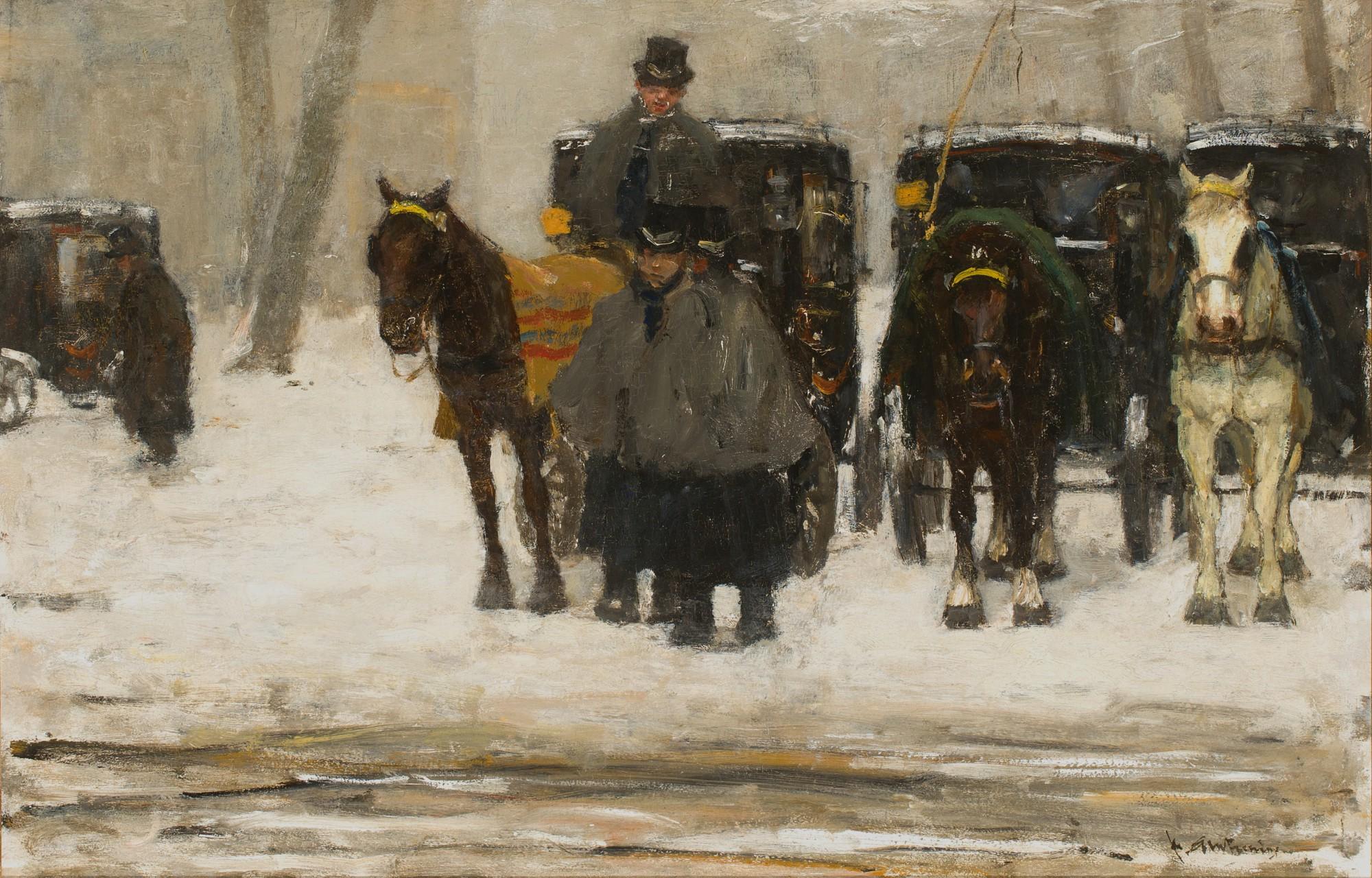 Floris Arntzenius - Huurrijtuigen: Carriages In The Snow, The Hague