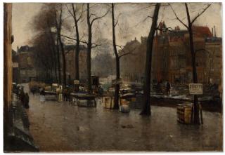 Floris Arntzenius - The Veerkade on a rainy day, The Hague