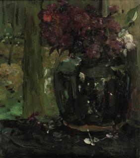 Floris Verster - Gemberpot met klimroosjes en floxen: Ginger Jar with Climbing Roses and Phloxes