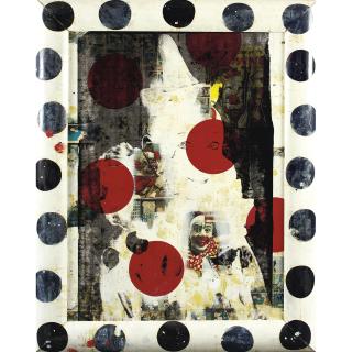 Ford Beckman - Pop Painting, Clown With Hat, Red Balls, And Other Clowns-Boo!