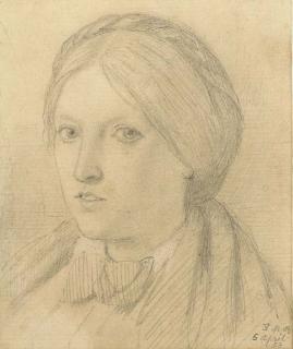 Ford Madox Brown - Portrait of Emma Madox Brown, bust-length