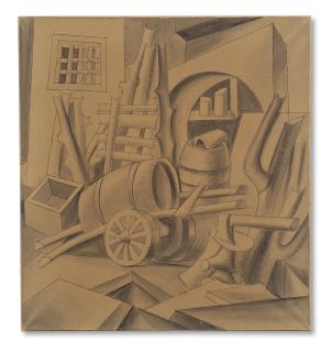 Fortunato Depero - Angolo di cortile rustico