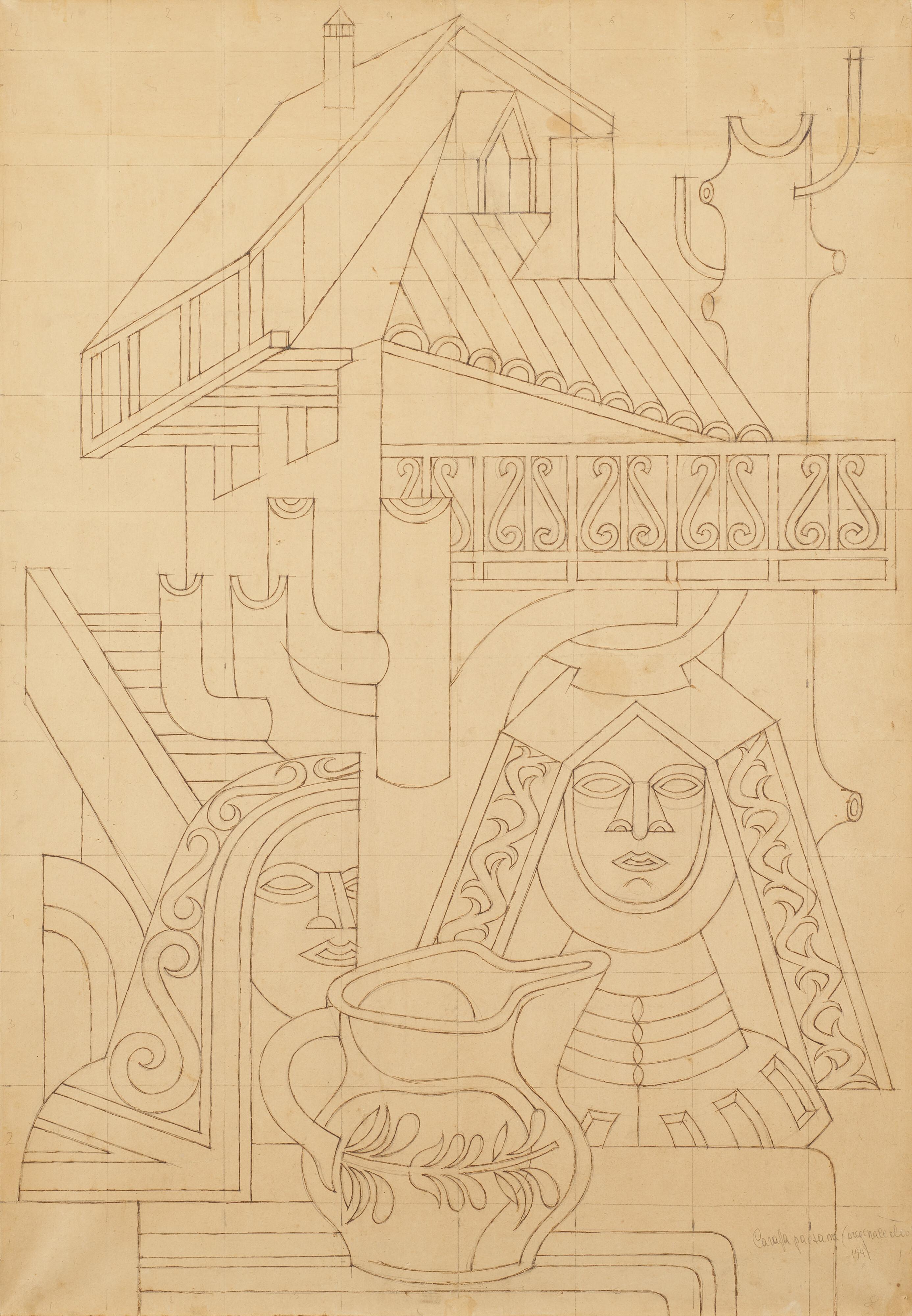 Fortunato Depero - Caraffa paesana