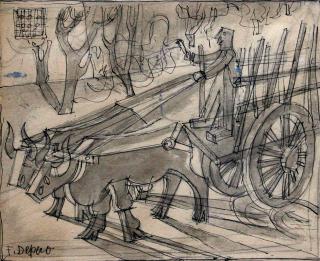 Fortunato Depero - Carro con buoi