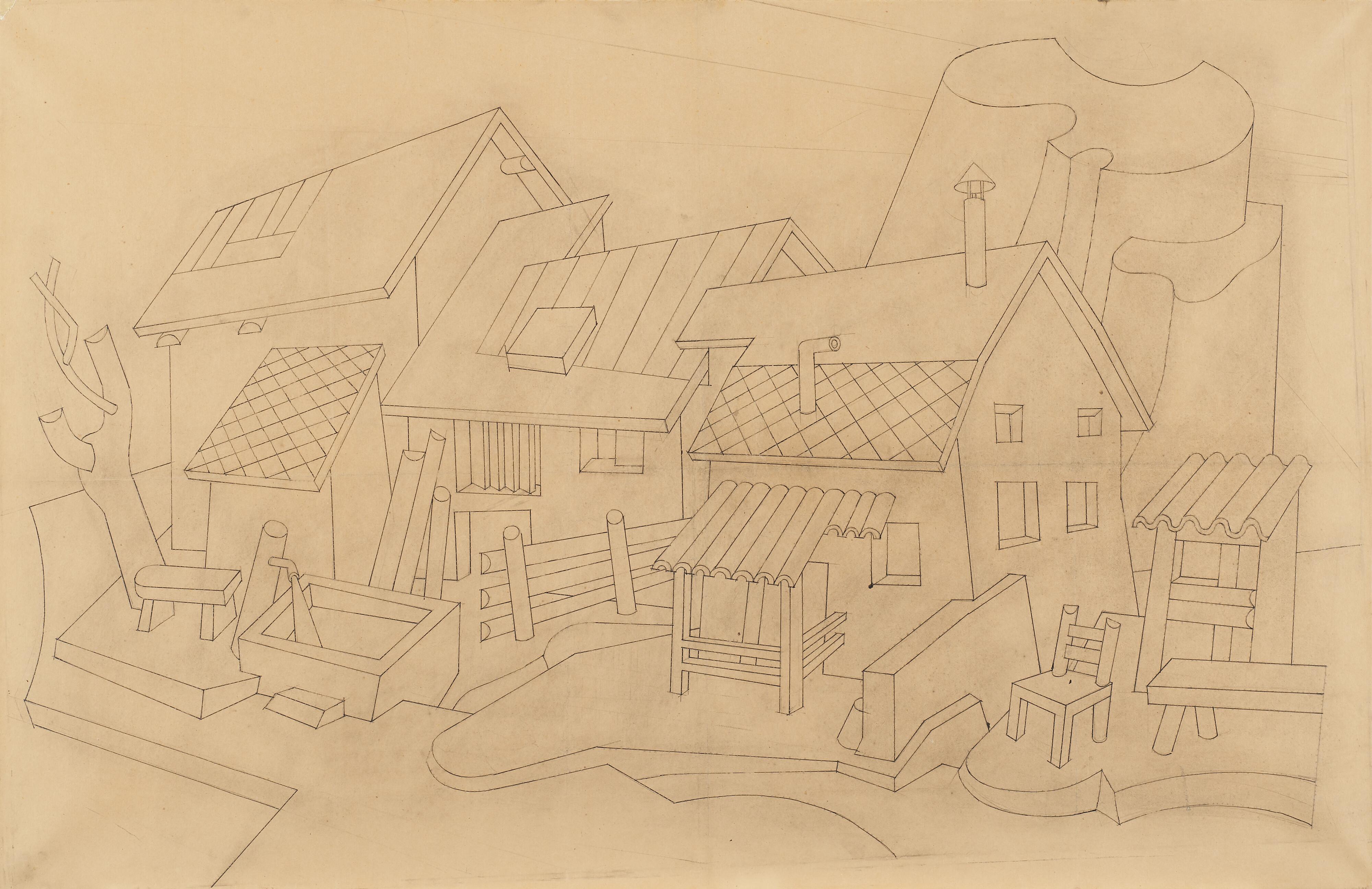 Fortunato Depero - Case ai Francolini