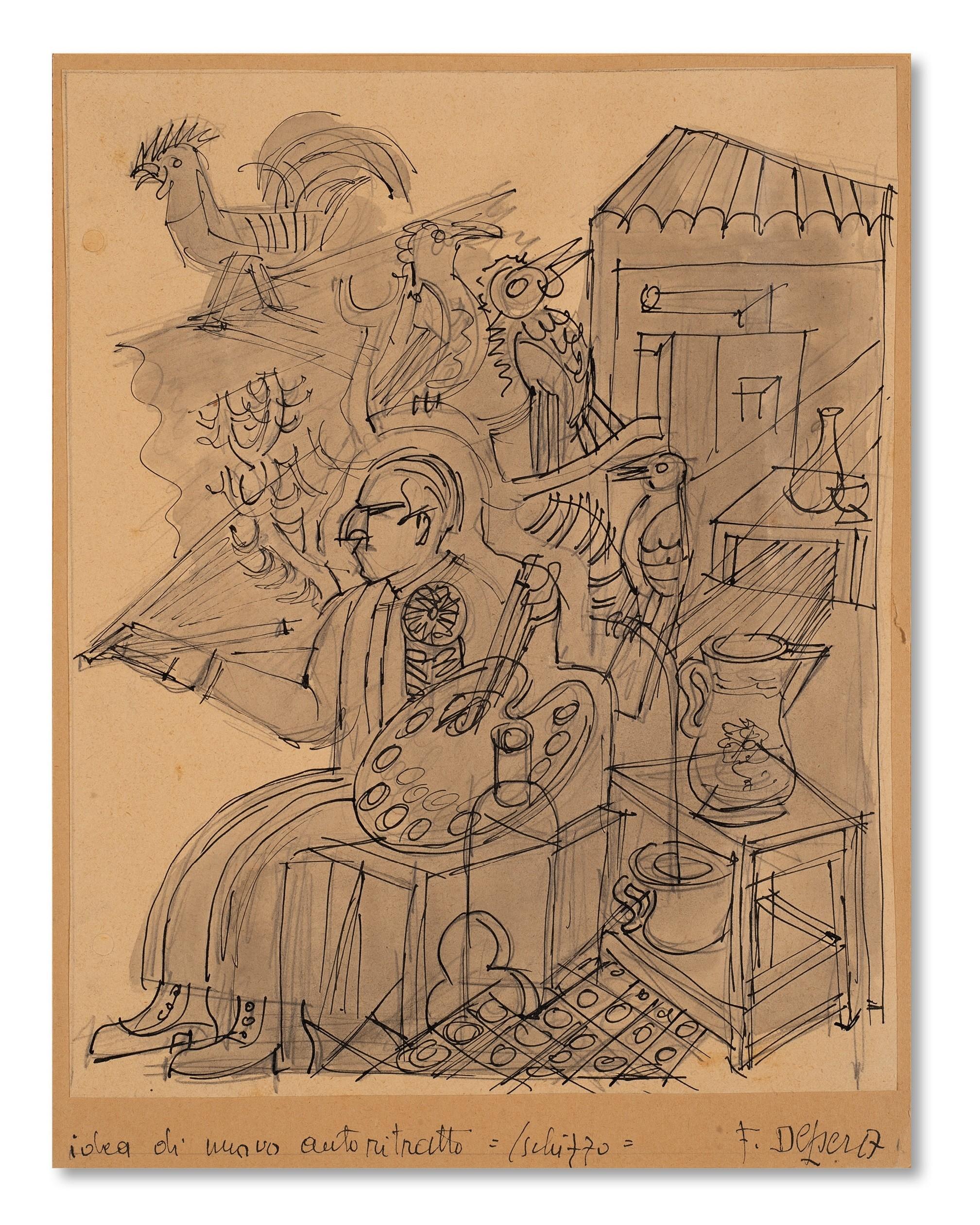 Fortunato Depero - Idea di un nuovo autoritratto