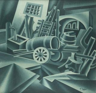 Fortunato Depero - Interno di fattoria.