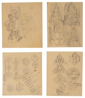 Fortunato Depero - Studi per la Sala del Consiglio Provinciale di Trento