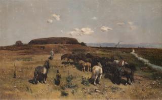 Fortunato Rocchi - Cavalli al pascolo