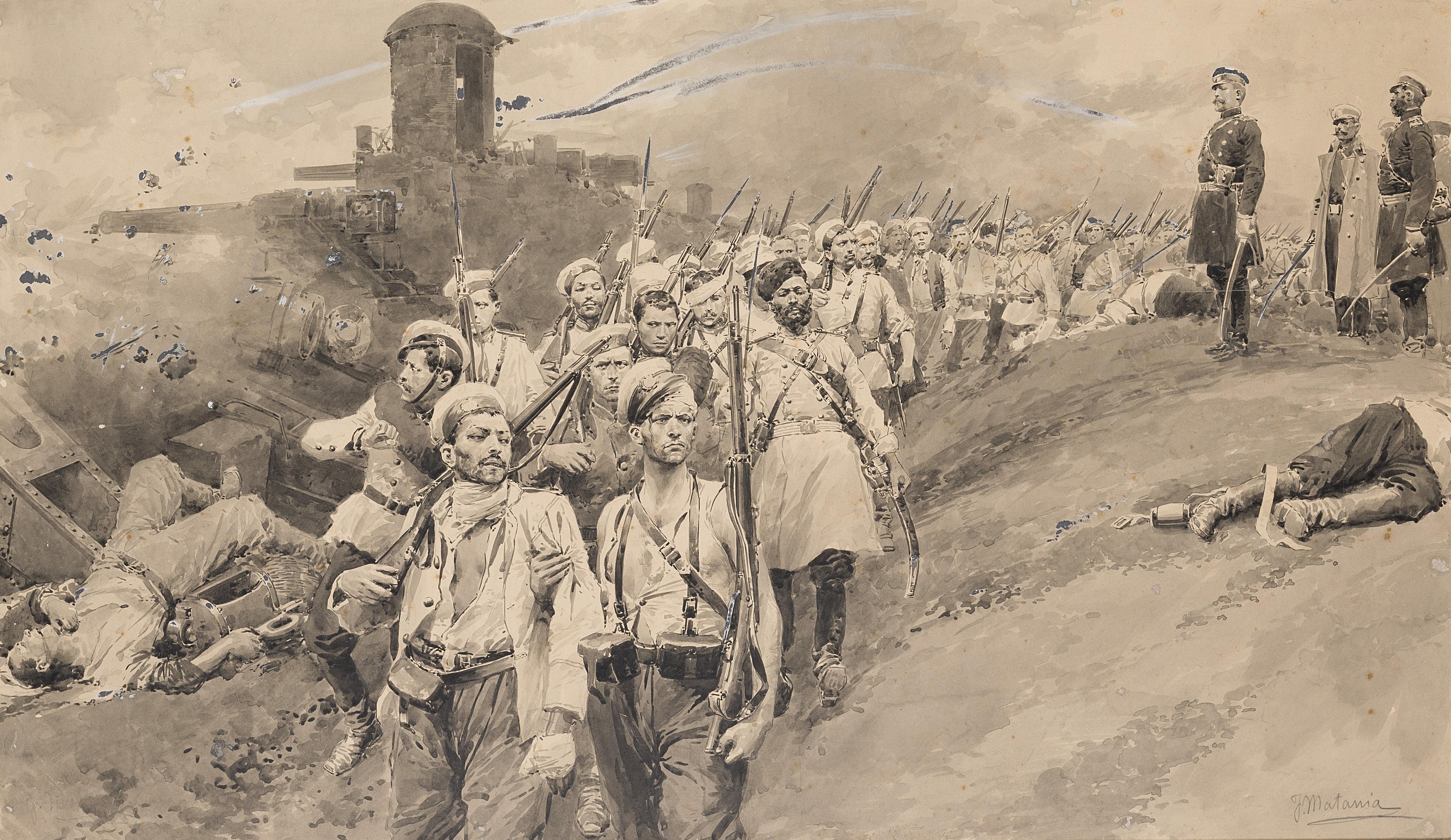 Fortunino Matania - Episodio della Prima Guerra Mondiale