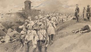 Fortunino Matania - Episodio della Prima Guerra Mondiale