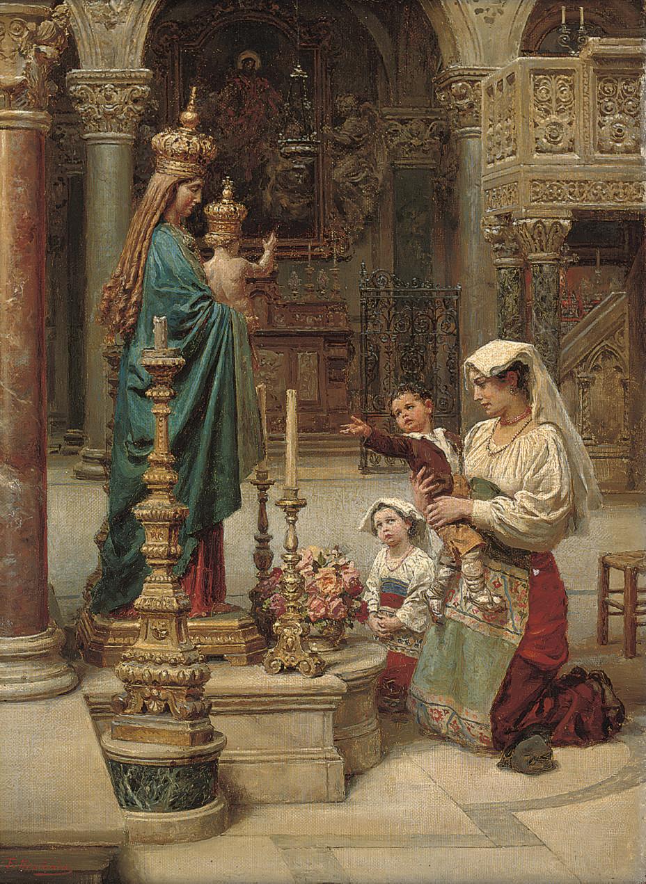 Fortunino Matania - Praying time