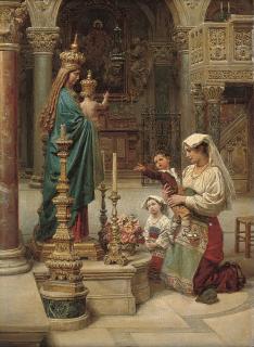 Fortunino Matania - Praying time