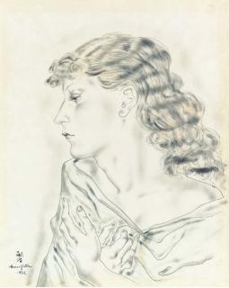 Foujita Tsuguharu - Portrait of A Woman