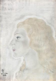 Foujita Tsuguharu - Side Portrait Of Lady(Painted In 1925-1926)