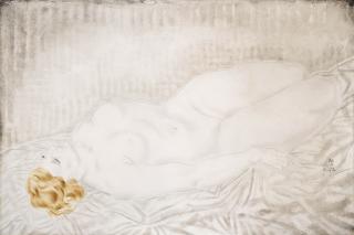 Foujita - PORTRAIT DE YOUKI ALLONGÉ  E (RECLINING NUDE, YOUKI)