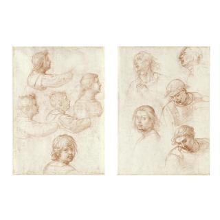 Fra Bartolommeo - A Double-Sided Sheet Of Studies Of Heads