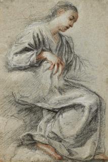 Fra Semplice Da Verona - Study Of The Virgin Holding A White Cloth