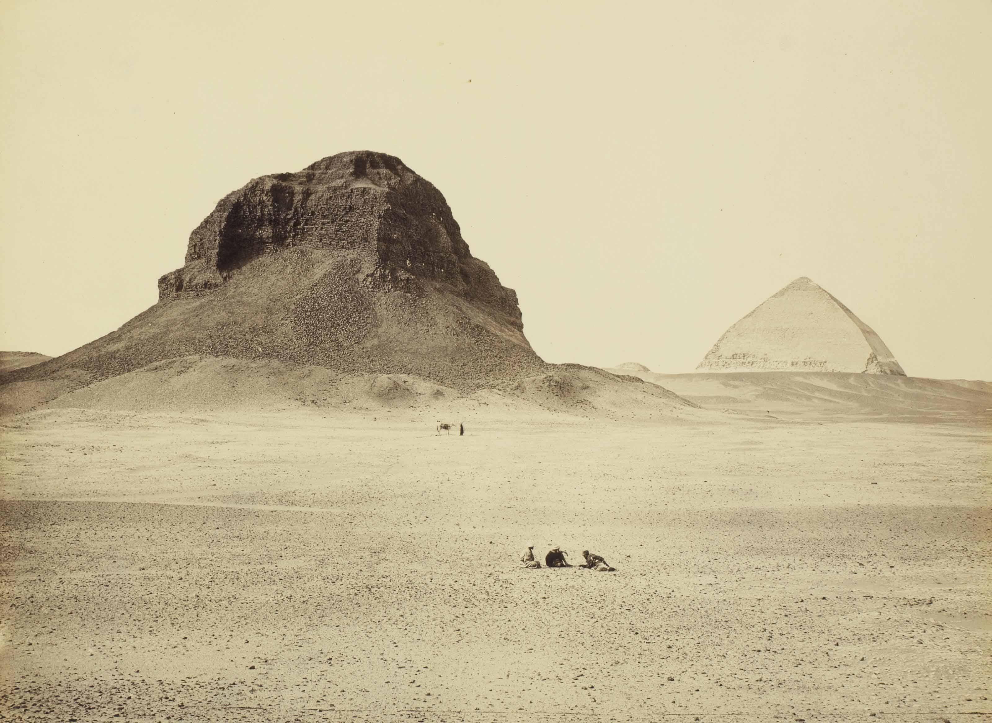 Frances Frith - The Pyramids of Dahshur, from the East, 1858