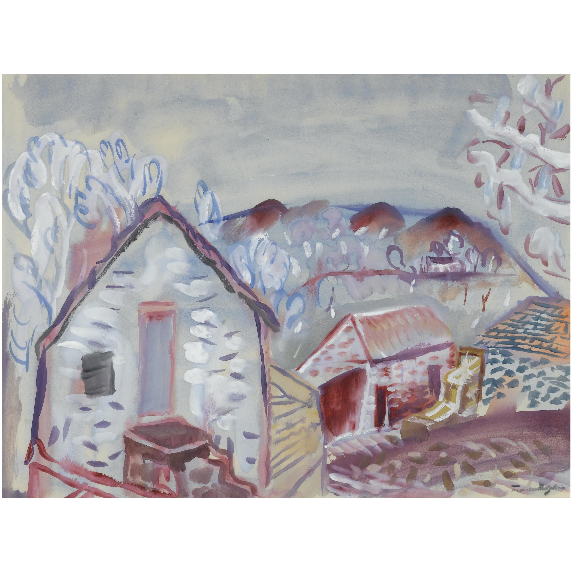 Frances Hodgkins - Landscape, Ibiza