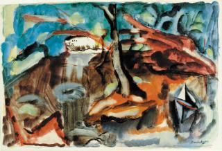 Frances Hodgkins - River Pool, Somerset