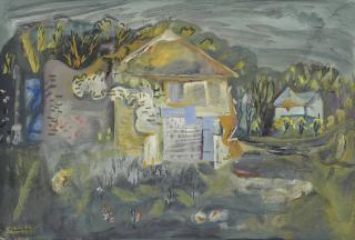 Frances Hodgkins - The Tithe Barn, Cerne Abbas