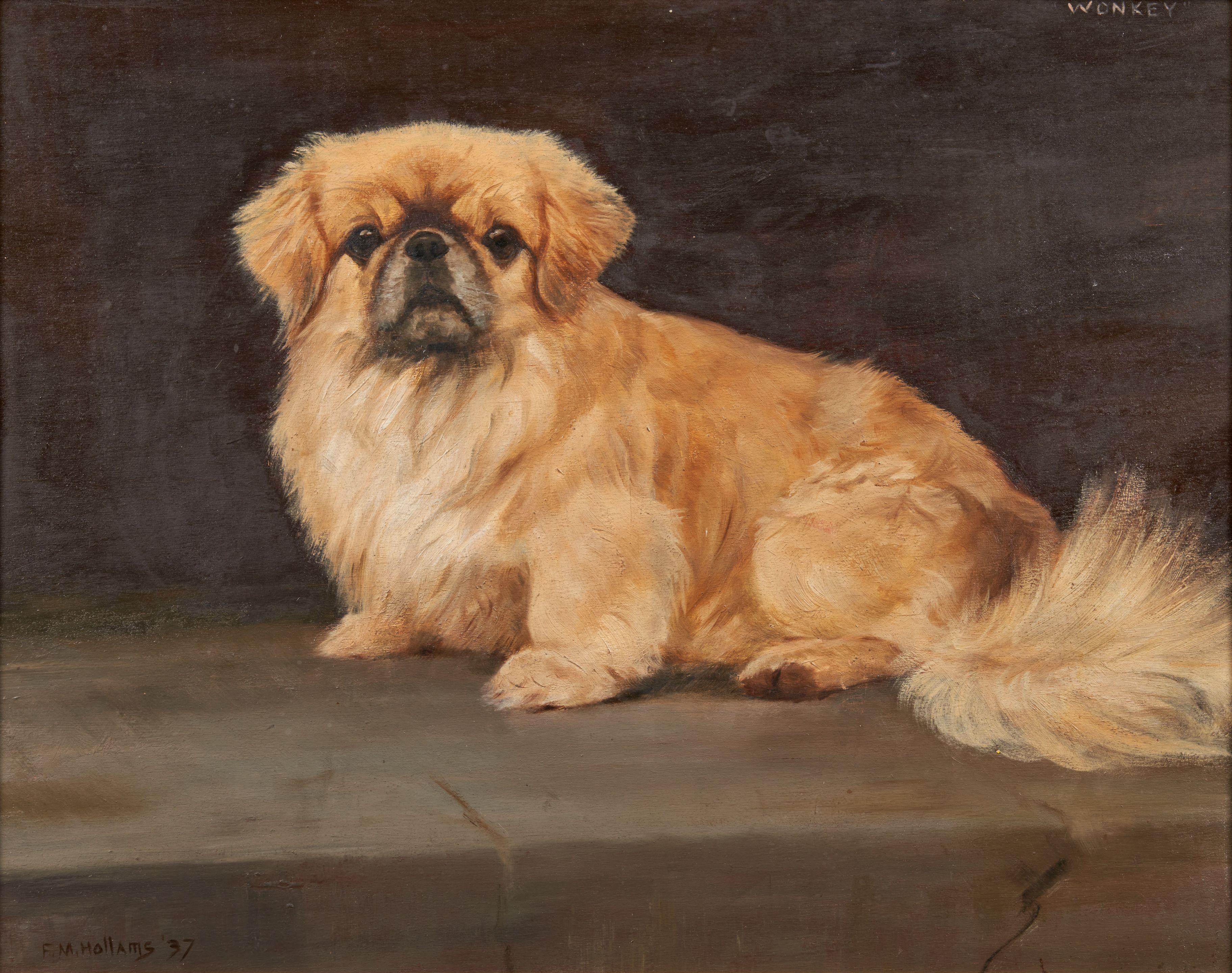 Frances Mabel Hollams - A Portrait of the Pekinese Wonkey