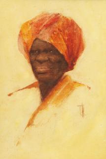 Frances Mary Hodgkins - Head of a North African Man