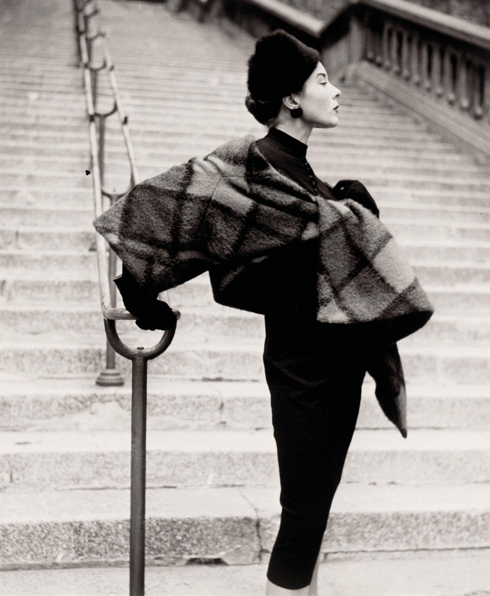 Frances Mclaughlin-Gill - Bettina Graziani wearing Schiaparelli Daytime ensemble, Paris, 1952