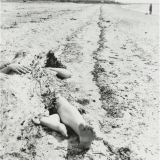 Francesca Woodman - Providence, Rhode Island (Self-Portrait In The Sand)