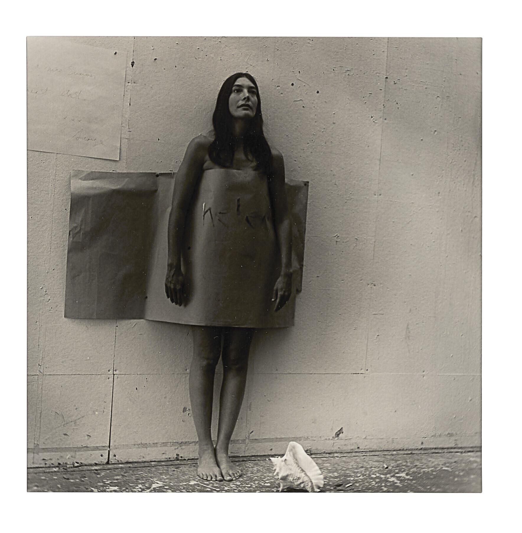 Francesca Woodman - Untitled, Providence, Rhode Island (Woman with Seashell)
