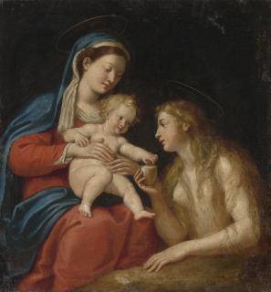 Francesco Albani - Madonna And Child With Mary Magdalene