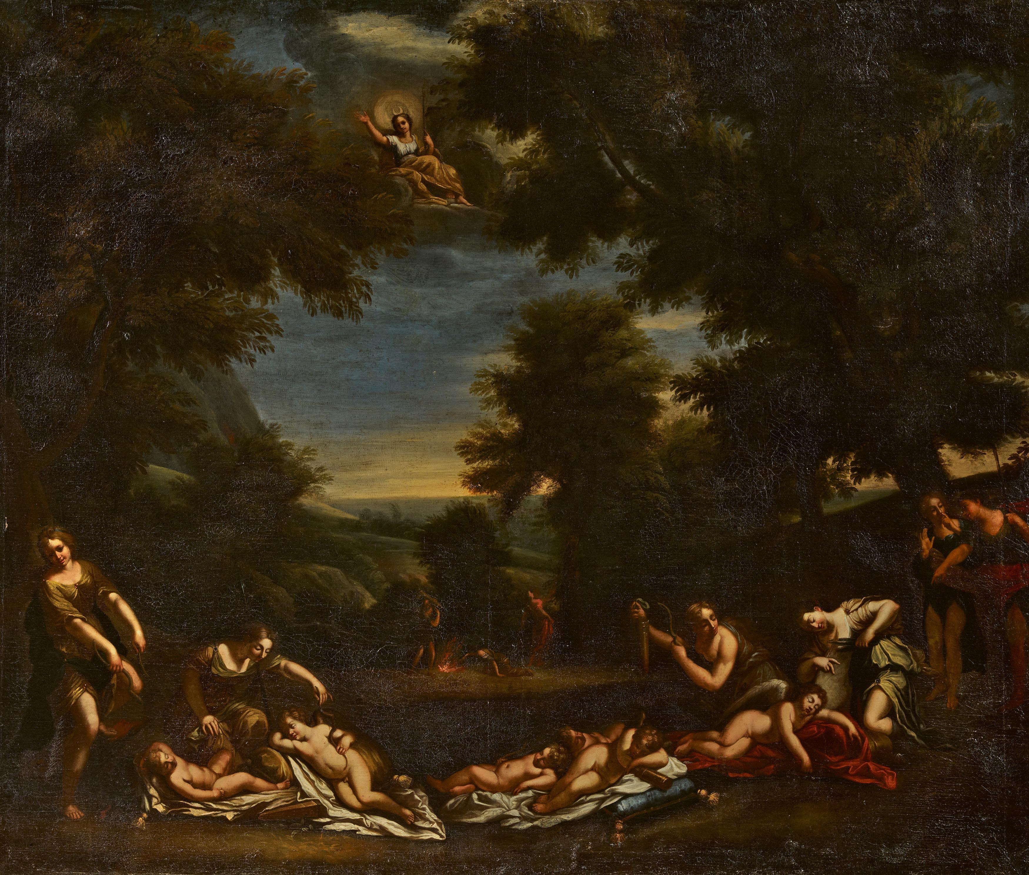 Francesco Albani - Nymphen und Putten.