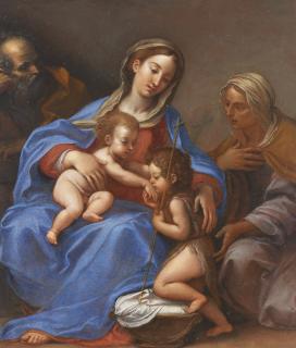 Francesco Albani - The Holy Family with Saints Elizabeth and John the Baptist