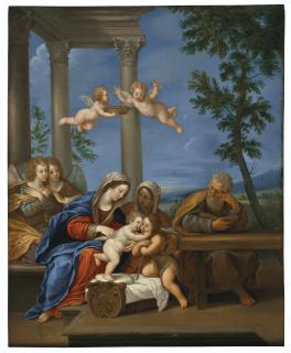 Francesco Albani - The Holy Family with Saints Elizabeth and John the Baptist
