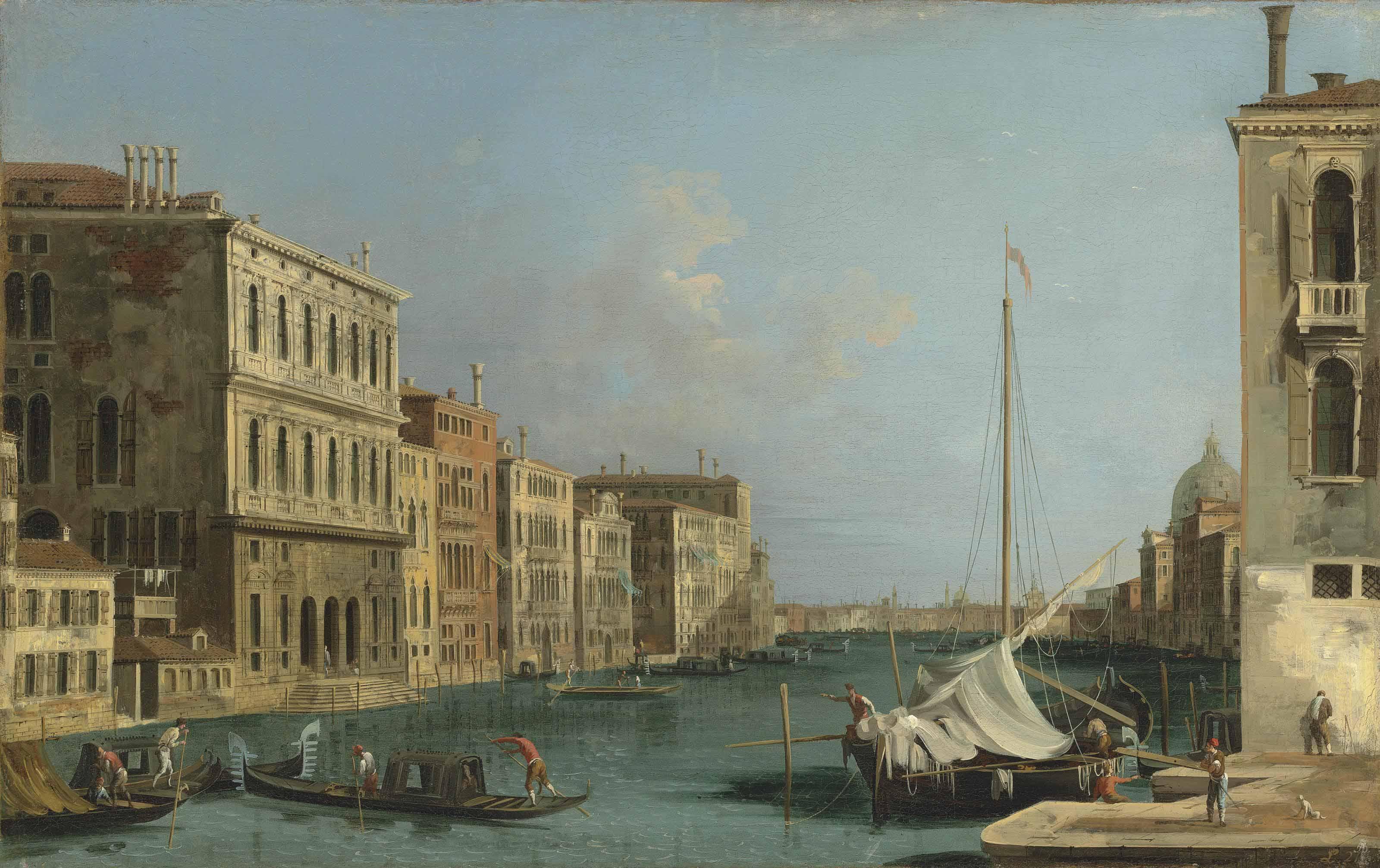 Francesco Albotto - The Grand Canal, Venice, looking east, from the Campo San Vio