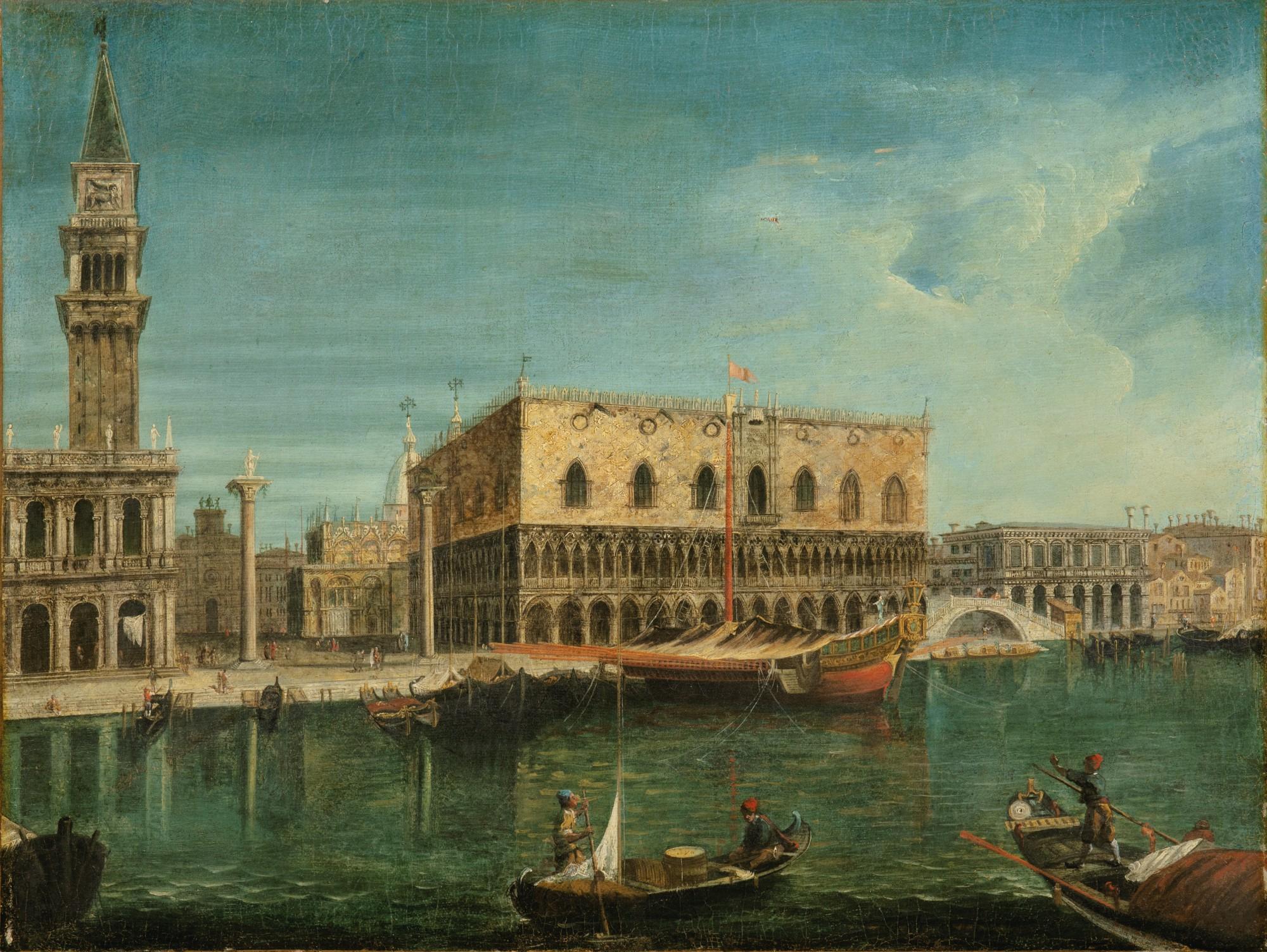 Francesco Albotto - Venice, a view of the Molo from the Bacino di San Marco, with the Palazzo Ducale and the Bucentaur