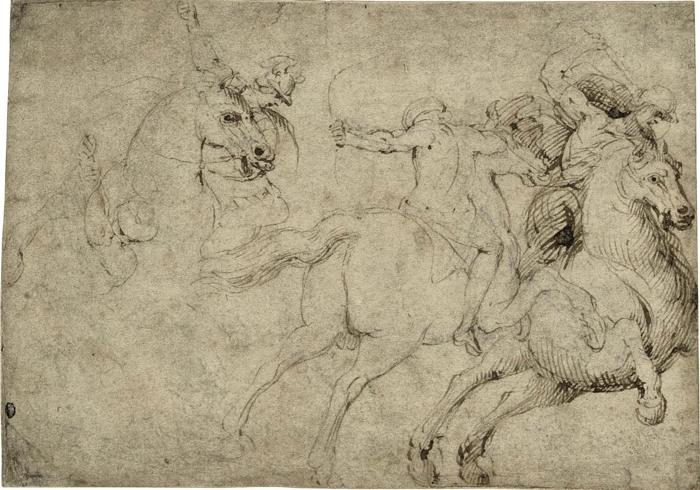 Francesco Allegrini - Mounted soldiers in the midst of battle