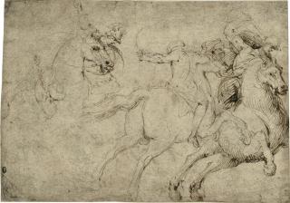 Francesco Allegrini - Mounted soldiers in the midst of battle