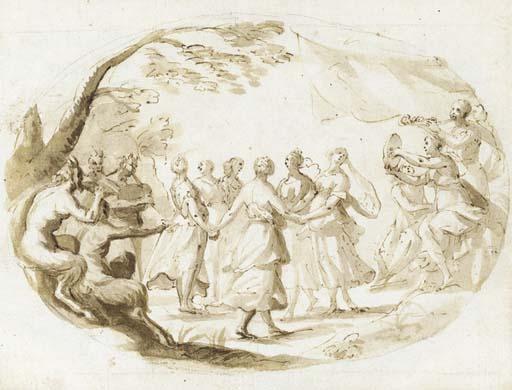Francesco Allegrini - Nymphs dancing to the music of the satyrs