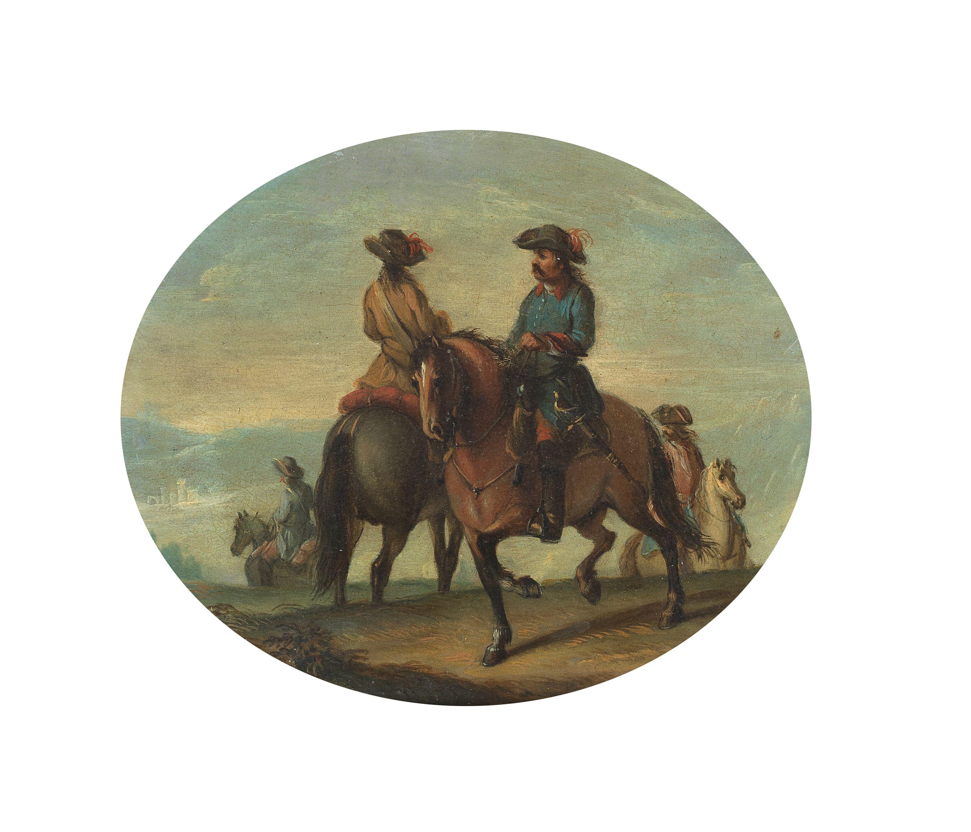 Francesco Antonio Simonini - Two mounted figures