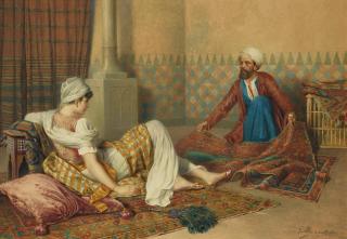 Francesco Ballesio - The rug merchant and the patron