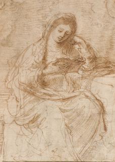 Francesco Barbieri - The Madonna reading