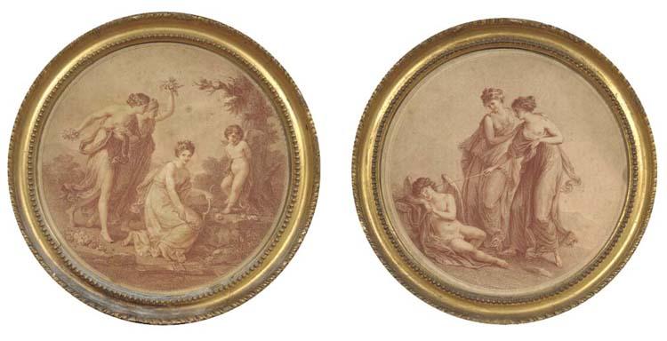 Francesco Bartolozzi, R.A. - Six Allegorical scenes