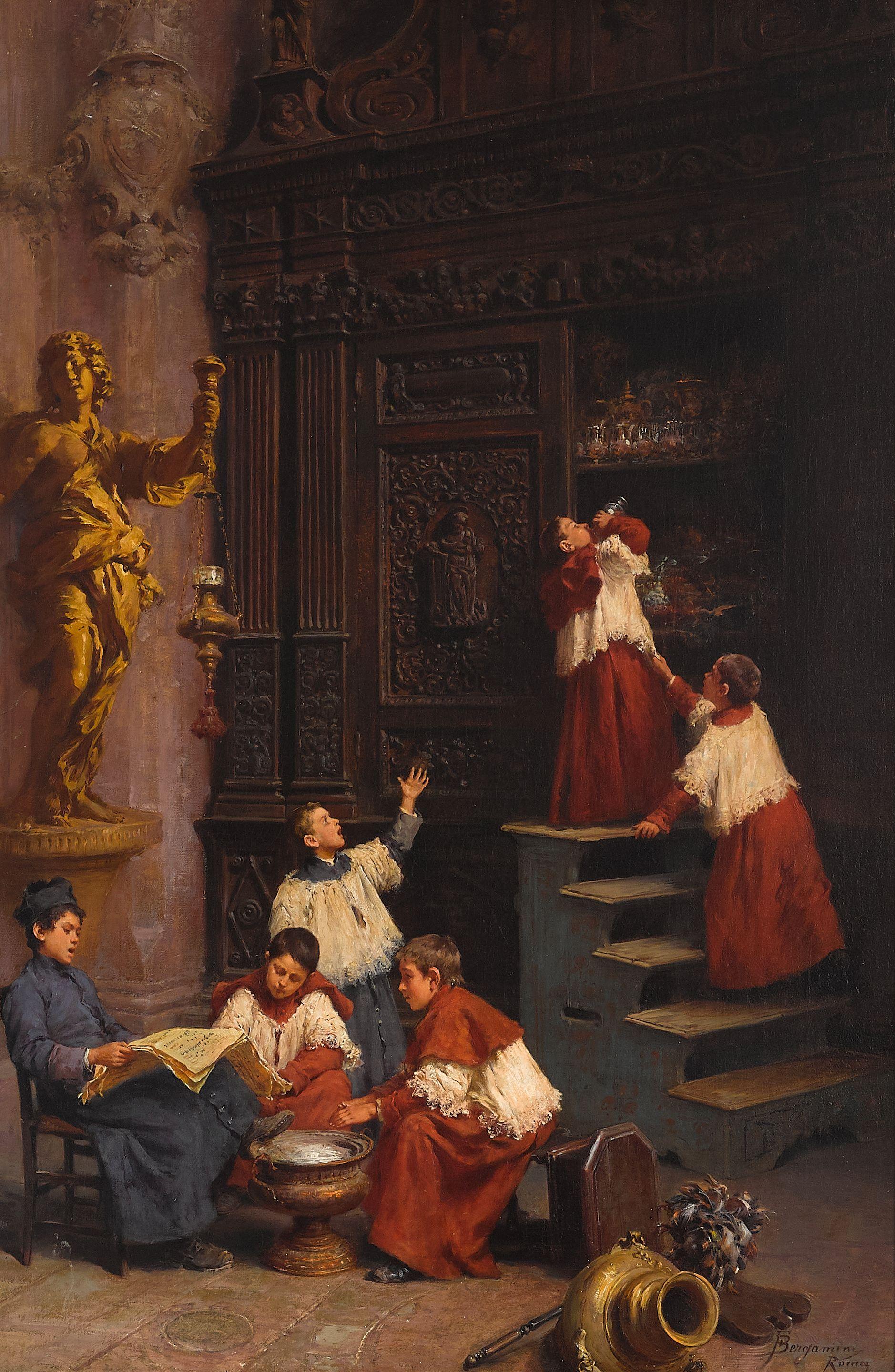 Francesco Bergamini - In the sacristy