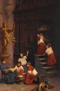 Francesco Bergamini - In the sacristy